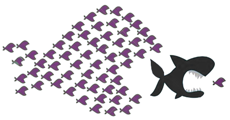 small fish eat big fish